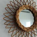 Sun rattan mirror 30cm