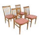 Set of 4 "Herregården" chairs, Carl Malmsten, Sweden, 1960
