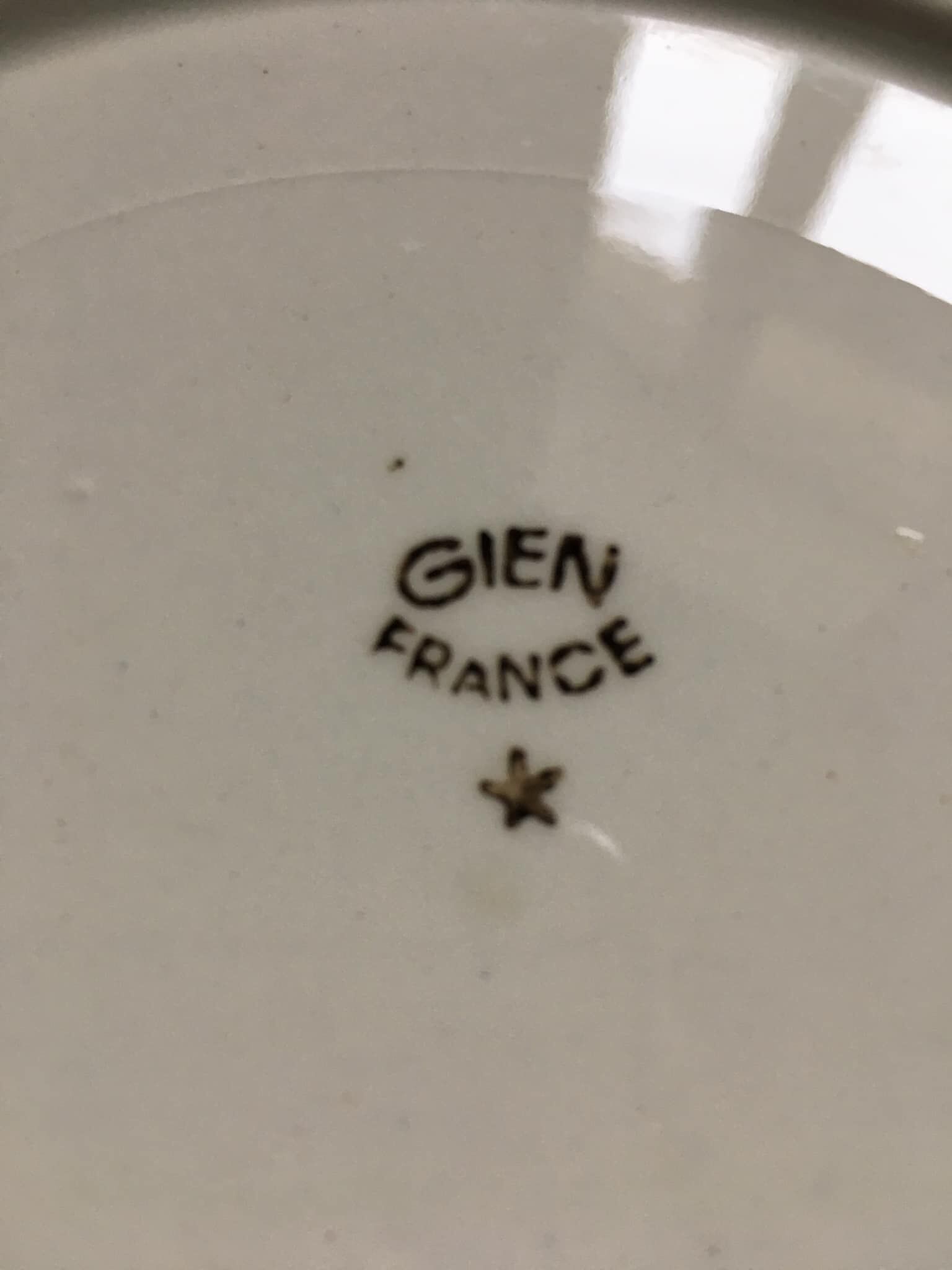 5 dessert plates in Gien porcelain France