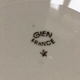 5 dessert plates in Gien porcelain France