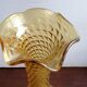 Empoli moulded glass vase, vintage Italian 60s