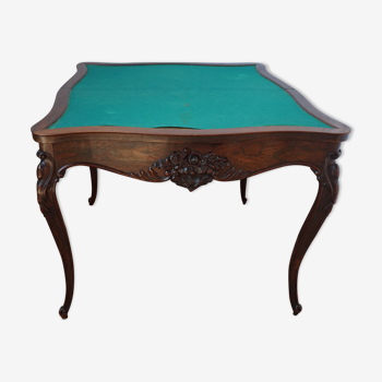 A XIX rosewood games table