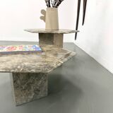 Pair of Italian marble coffee tables, circa 1970.