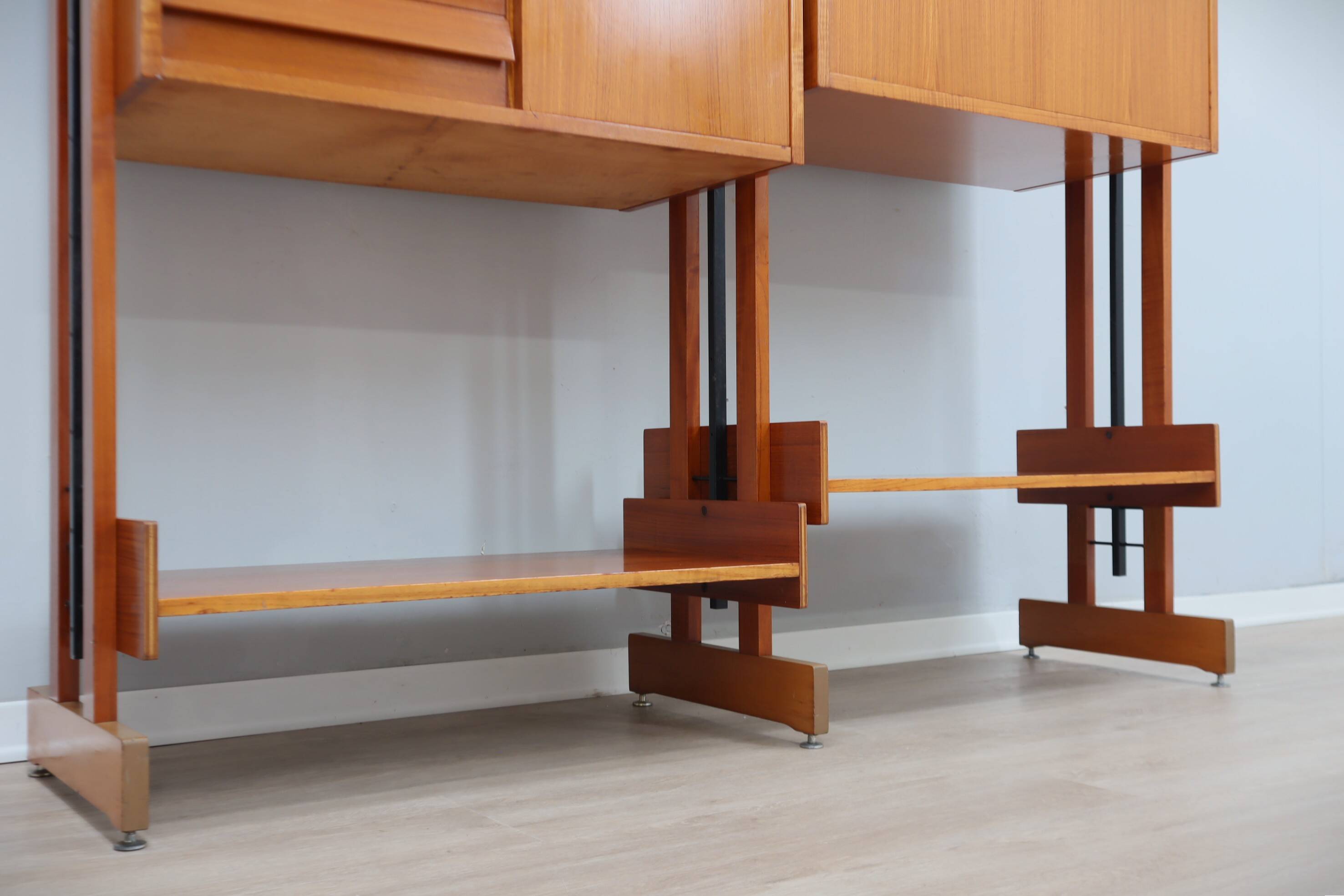 Mid-Century Italian teak bookcase / room divider AV Arredamenti 1960s