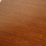 Vintage teak and chrome metal desk circa 1970