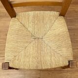 Pair of straw country chairs