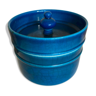 Produit BHV pot couvert en céramique turquoise italienne 1960