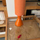 Lampe opaline diabolo orange