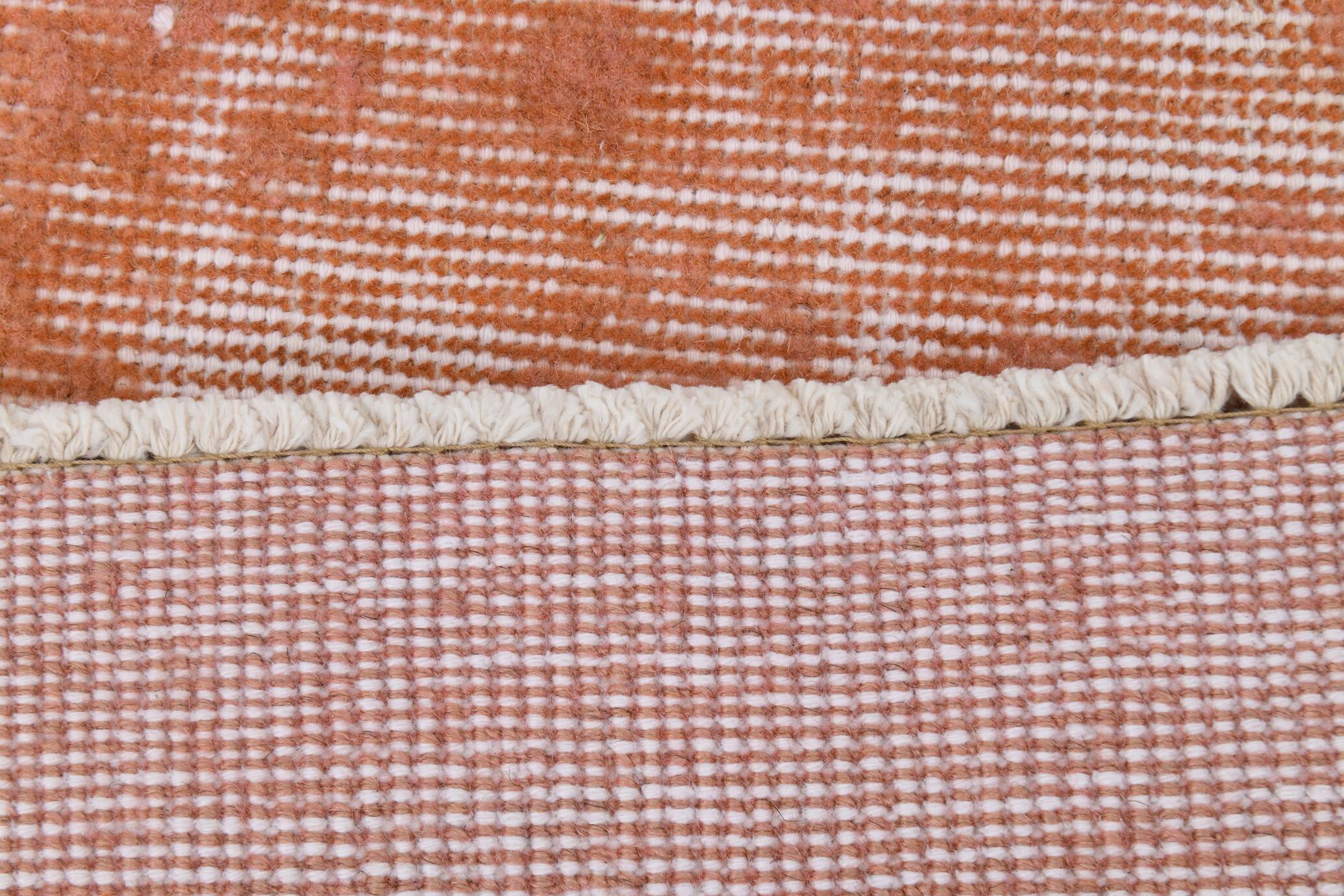 Salmon & Peach Turkish Vintage Rug, 167x286Cm