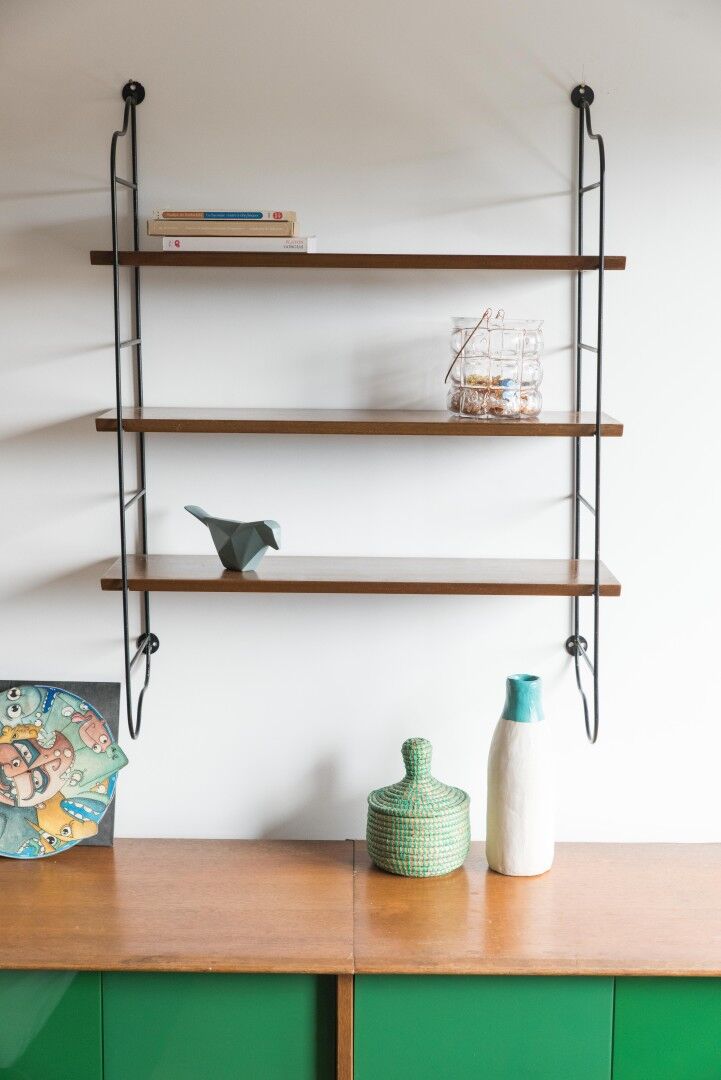 Shelf wood and metal