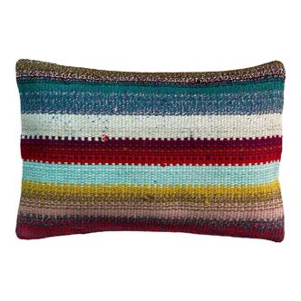 Housse de coussin vintage turque faite à la main, 30 x 50 cm