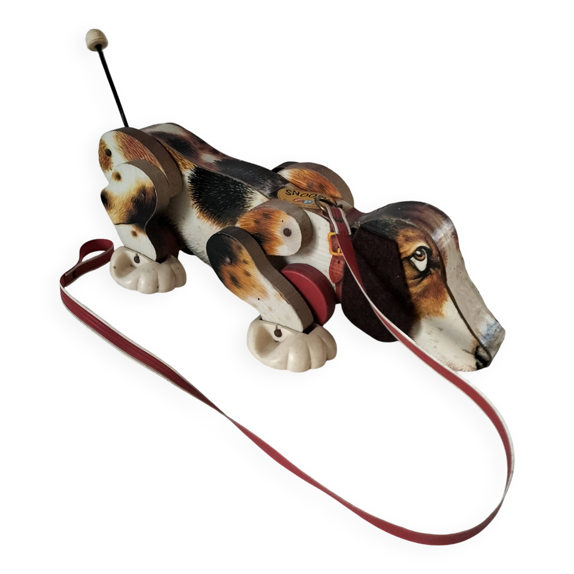 Fisher Price Snoopy wooden pull-along dog