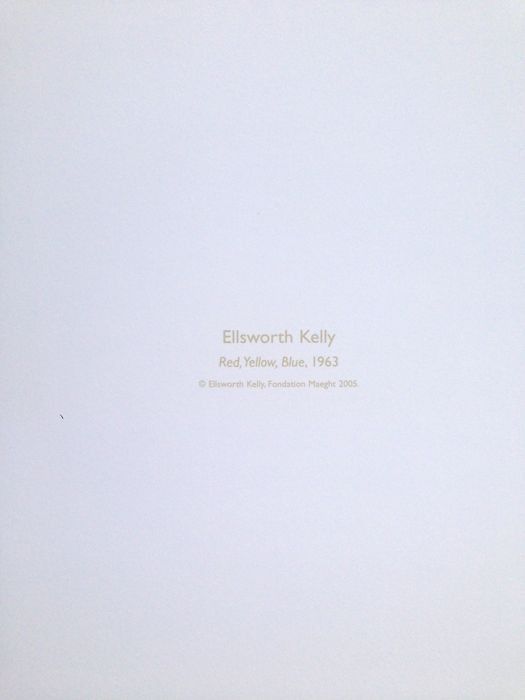 Ellsworth KELLY, RYB (after Red, Yellow and Blue). Lithographic printing on thick paper