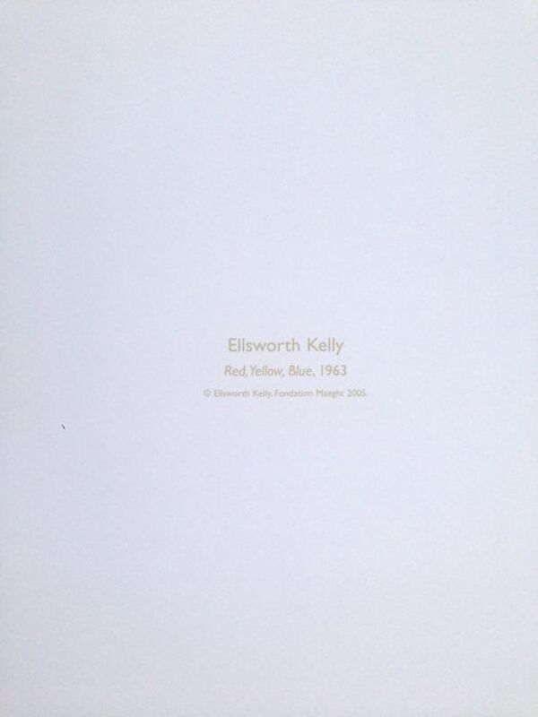 Impression lithographique sur papier épais, Ellsworth kelly, ryb ( d'après red, yellow and blue).
