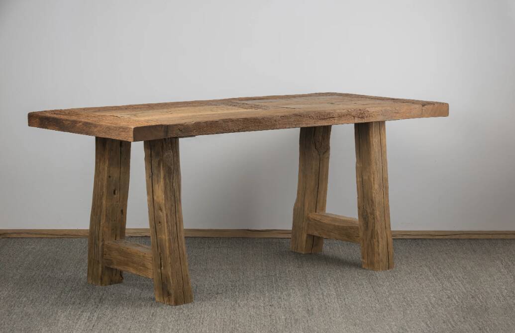 Solid oak dining table