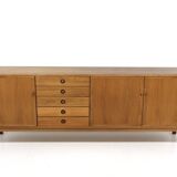Enfilade scandinave en noyer, Skaraborgs Möbelindustri, Suède, 1960
