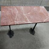 Table de camelot en fonte et marbre