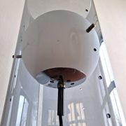 Model D-2045 Cylindrical table lamp with globe for Raak Amsterdam, The Netherlands 1960's
