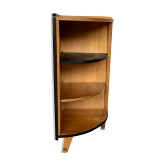 Vintage corner shelf feet compass light oak