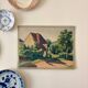 Oil painting on canvas "House and greenery" no. 55