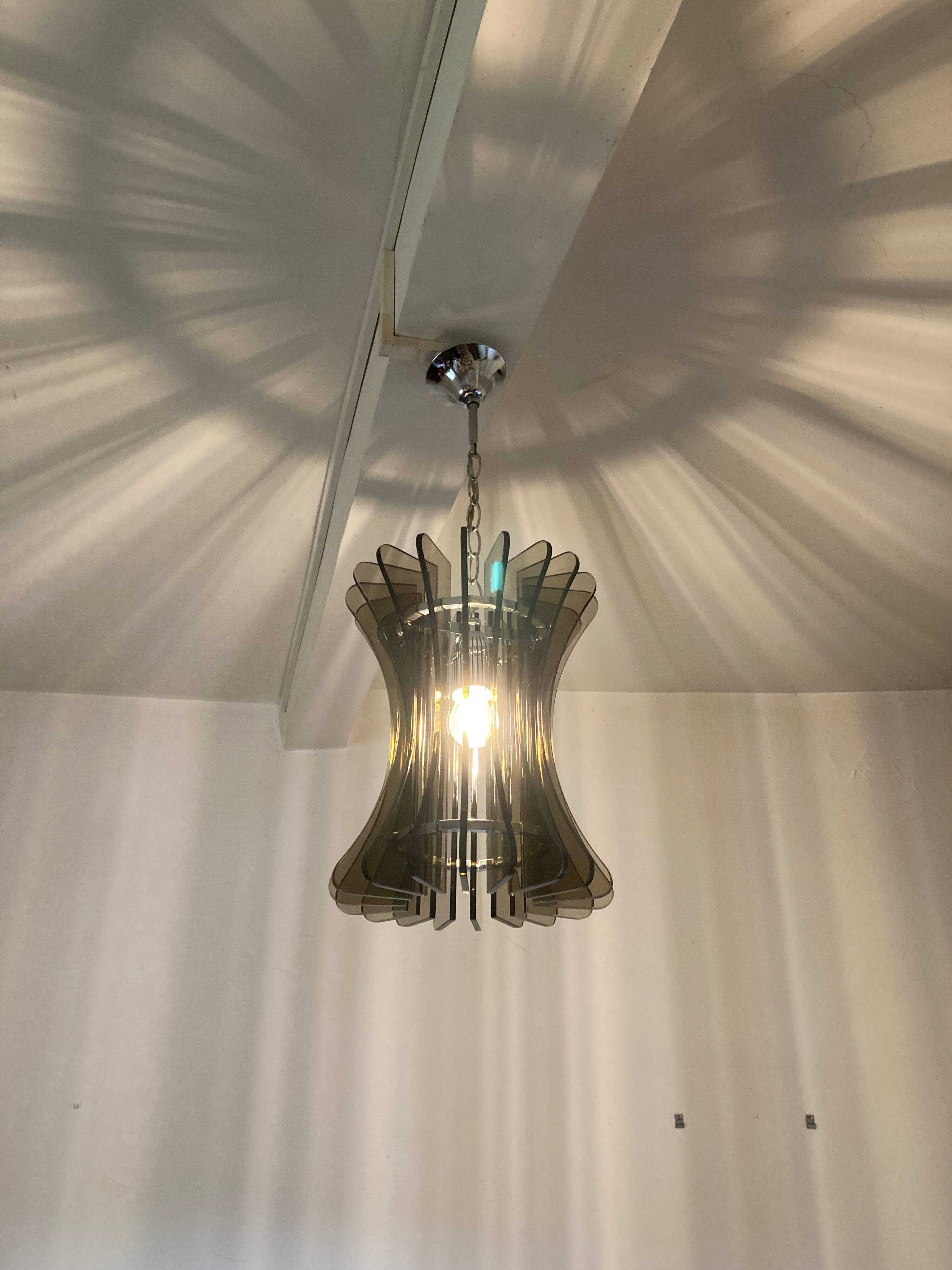 Italian Veca pendant light, 1970s