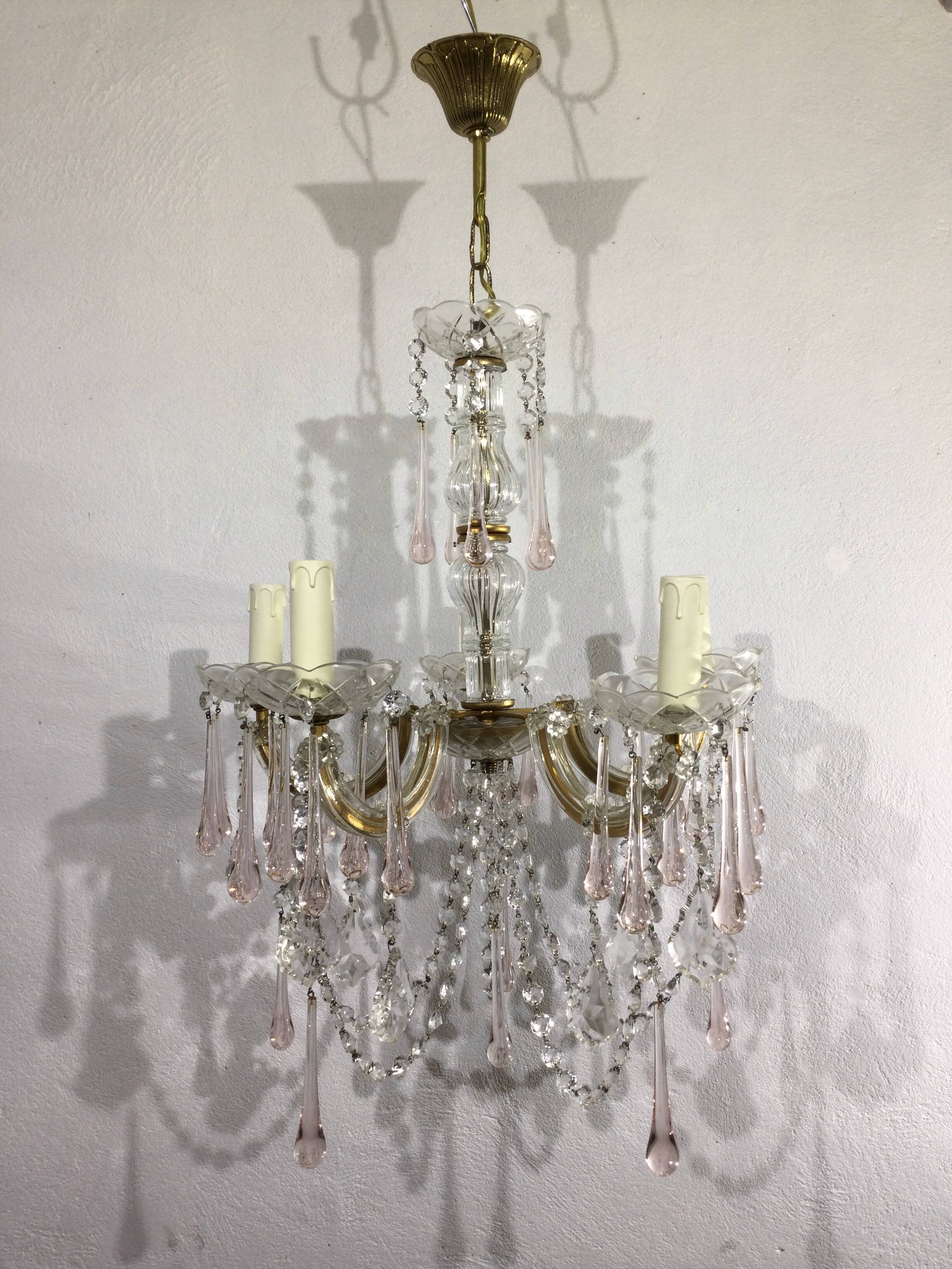 Marie thérèse crystal chandelier 5 lights