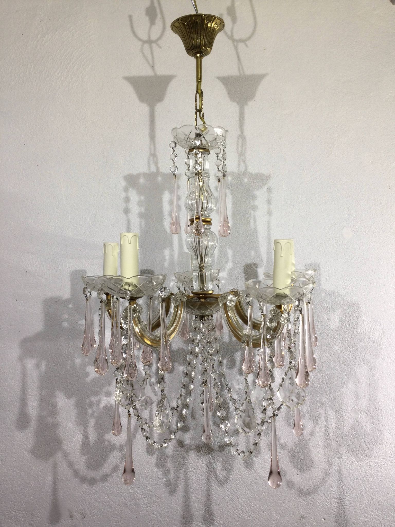 Lustre marie thérèse cristal 5 lumières