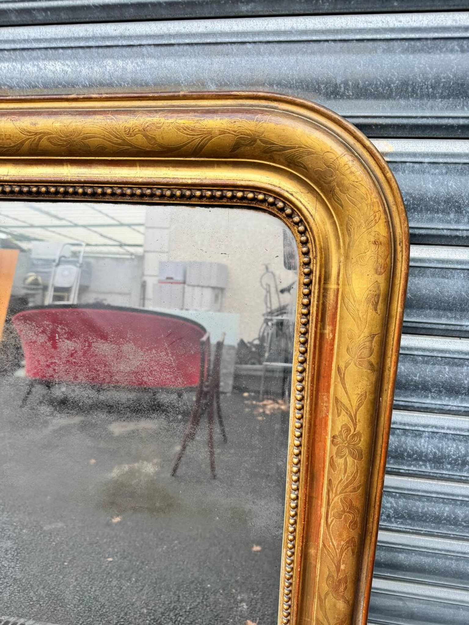Grand miroir doré Louis Philippe 19eme 121/105