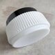 Round vintage ribbed glass ceiling lamp