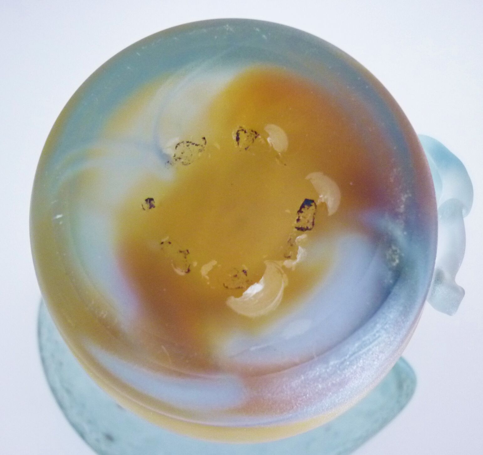 Pitcher vase in blown glass paste, free form, design of the twentieth century