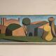 Large Original Swedish Oil on Canvas – "Spansk By" by Emil Clahr (1905–1983) – Signed – 1961 – Vintage & Framed
