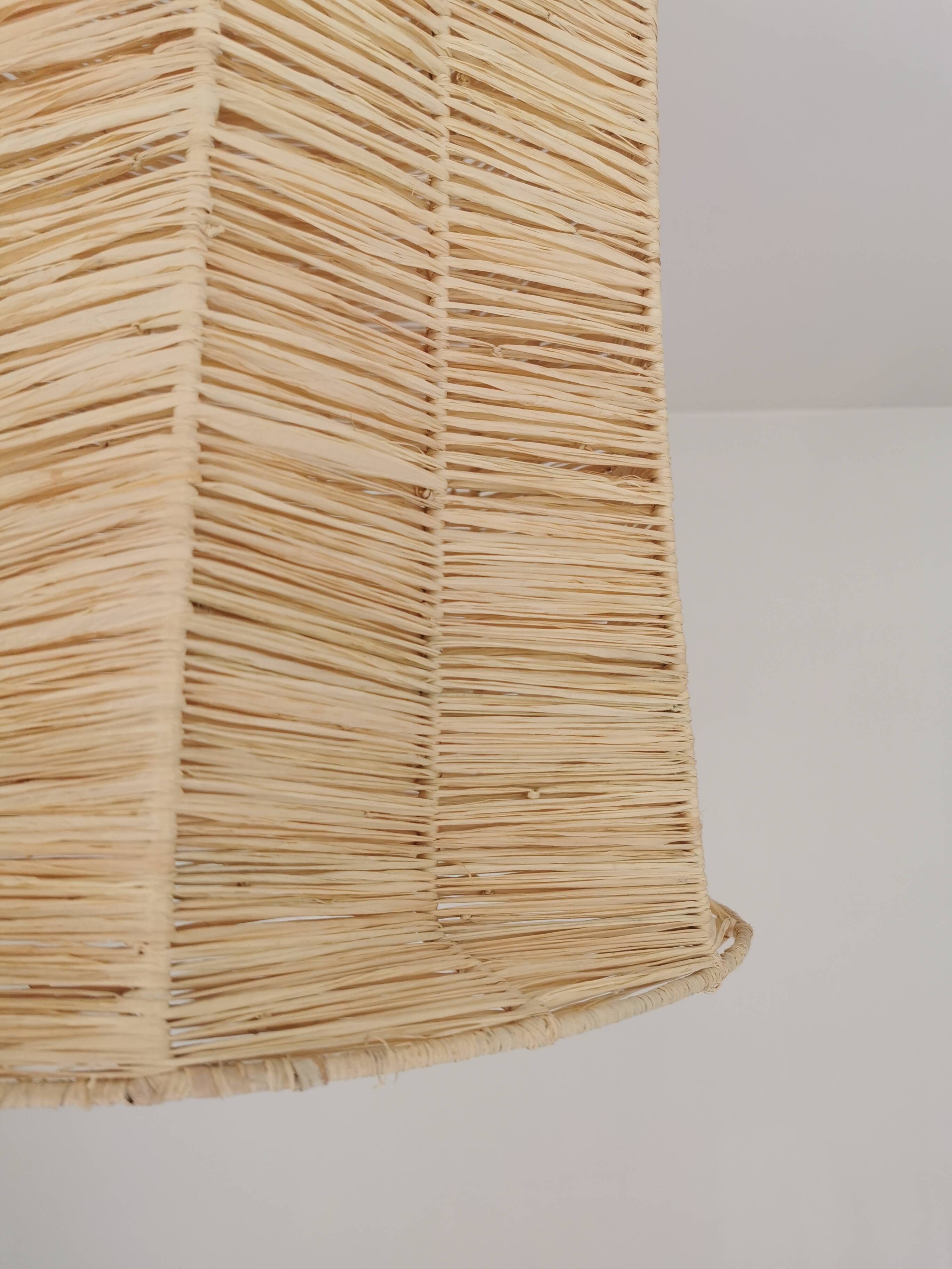 Suspension Gaby in Braided Raffia – 40×50 cm – Handmade in Morocco