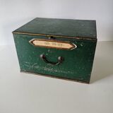 Ancienne Boîte à archives en métal / casier de notaire