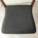 Scandinavian chair teak grey fabric 1960