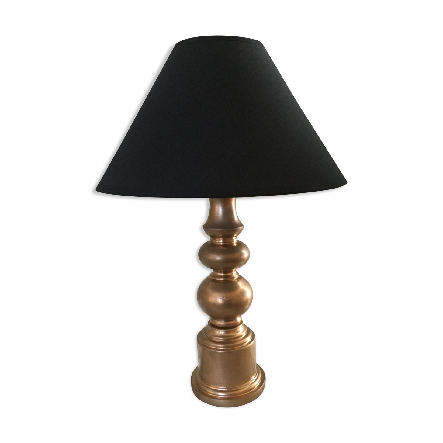 Lampe  en  bois doré années  70/80