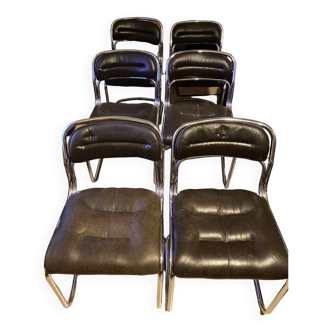 Lot de 6 chaises vintage