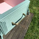 Vintage rattan desk 1950 color green