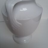 Cracked white ceramic vase