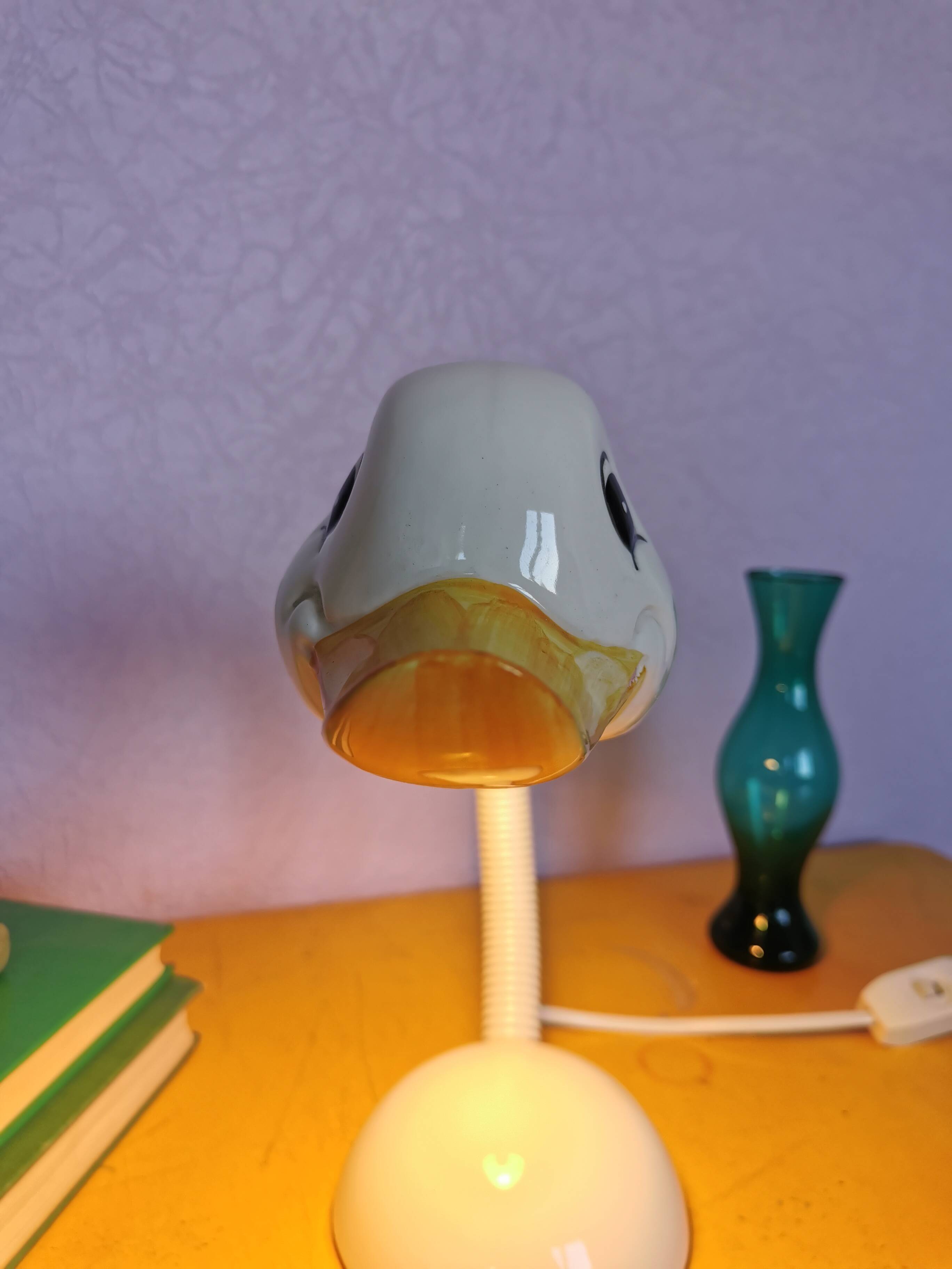 Flexible ceramic duck lamp, 1968