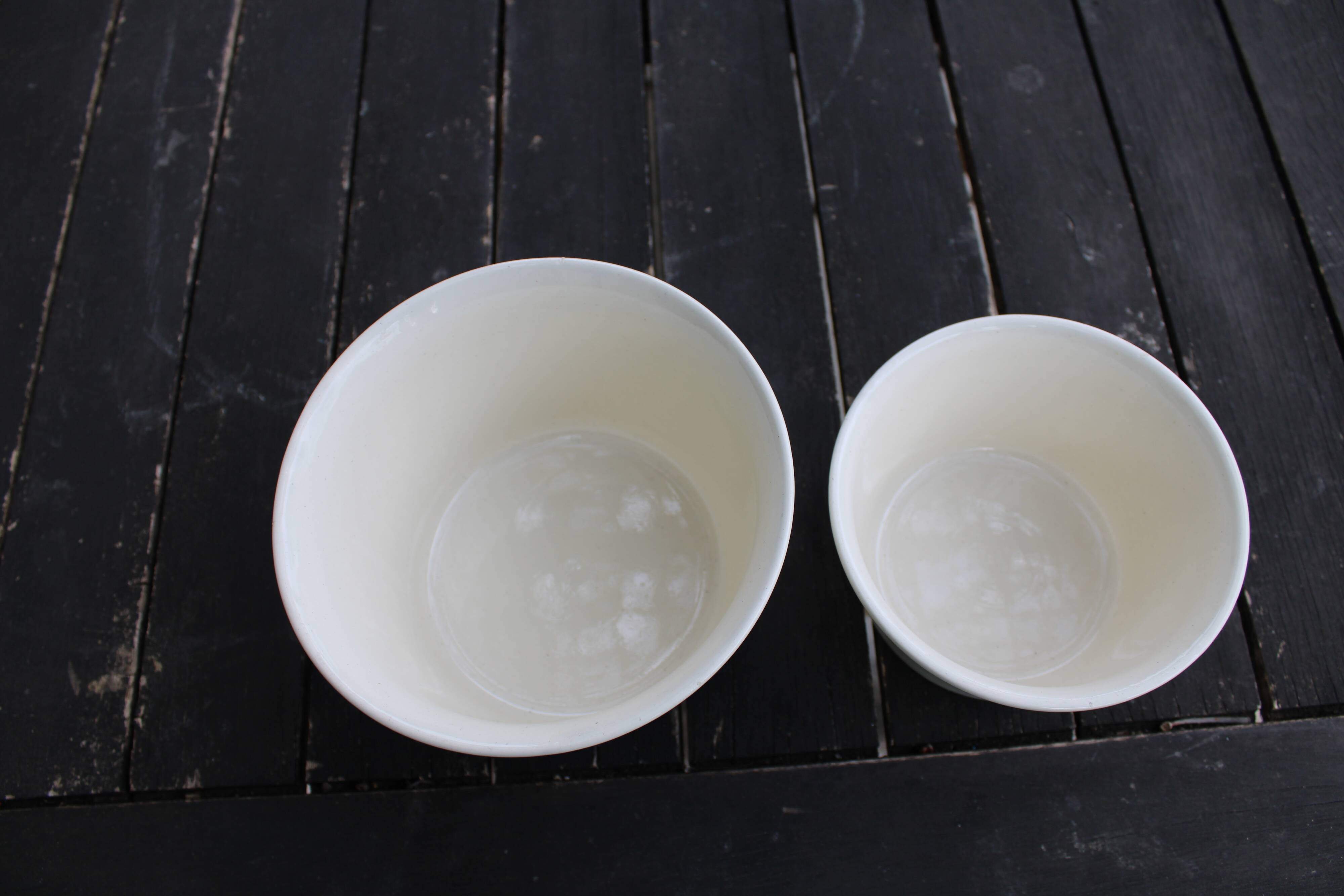 Two earthenware ramekins