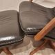 Fauteuil pivotant avec repose-pieds, Berg Forniture, Danemark, années 1970