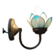 Wall lamp lotus flower petal blue mother-of-pearl base gold patinated dp 1123218