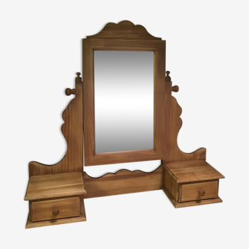 Mirror to install wood with drawers