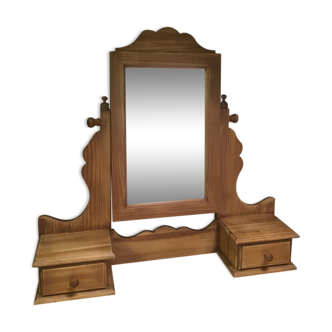 Mirror to install wood with drawers