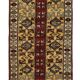Rustic Mustard Burgundy Runner, Vintage Turkish Milas Wool Runner 81x286cm