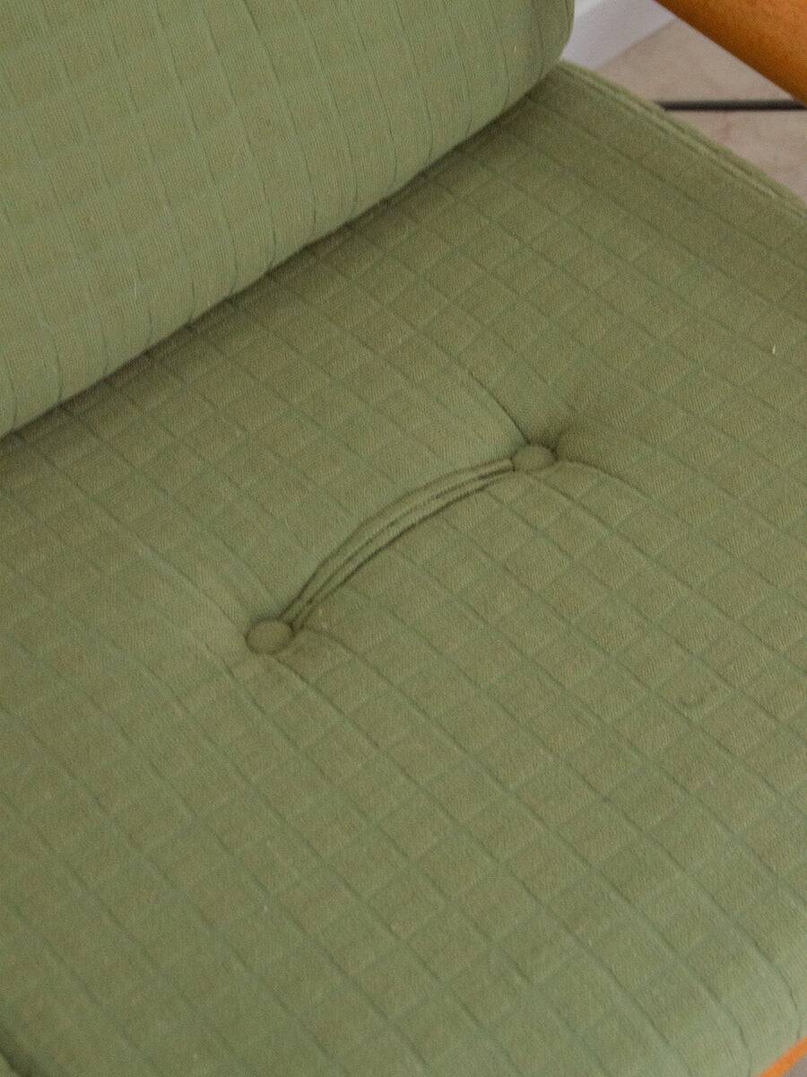 Canapé banquette 2 places verte , Europe de l'est