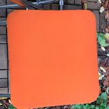 Framar folding chairs orange felt 1970