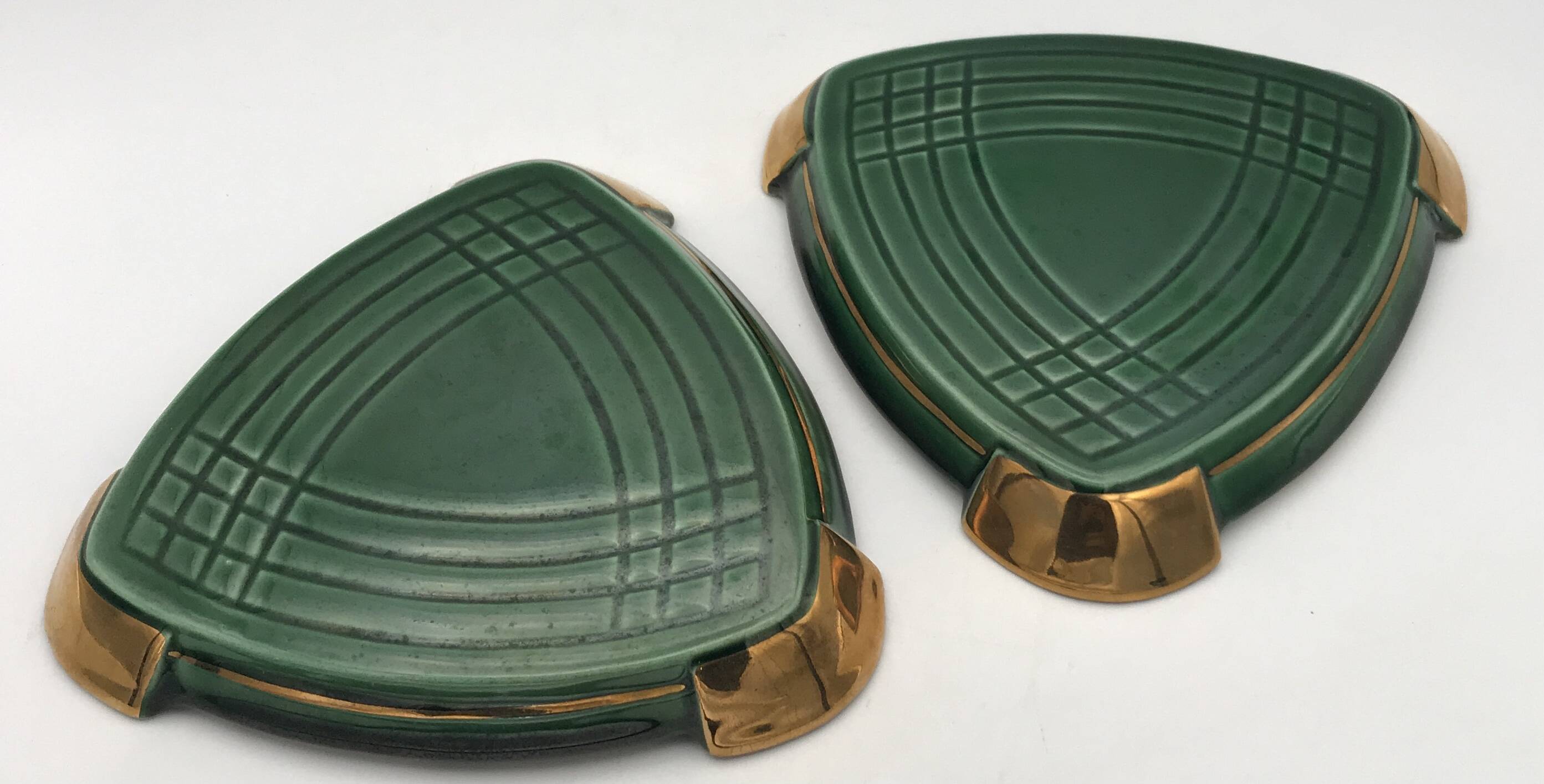 Set of 3 ART CERAMIC TRIVETS and BOTTLES by Poët Laval