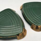 Set of 3 ART CERAMIC TRIVETS and BOTTLES by Poët Laval