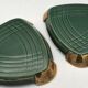 Set of 3 ART CERAMIC TRIVETS and BOTTLES by Poët Laval